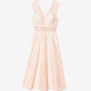 Sandro English Guipure lace midi dress